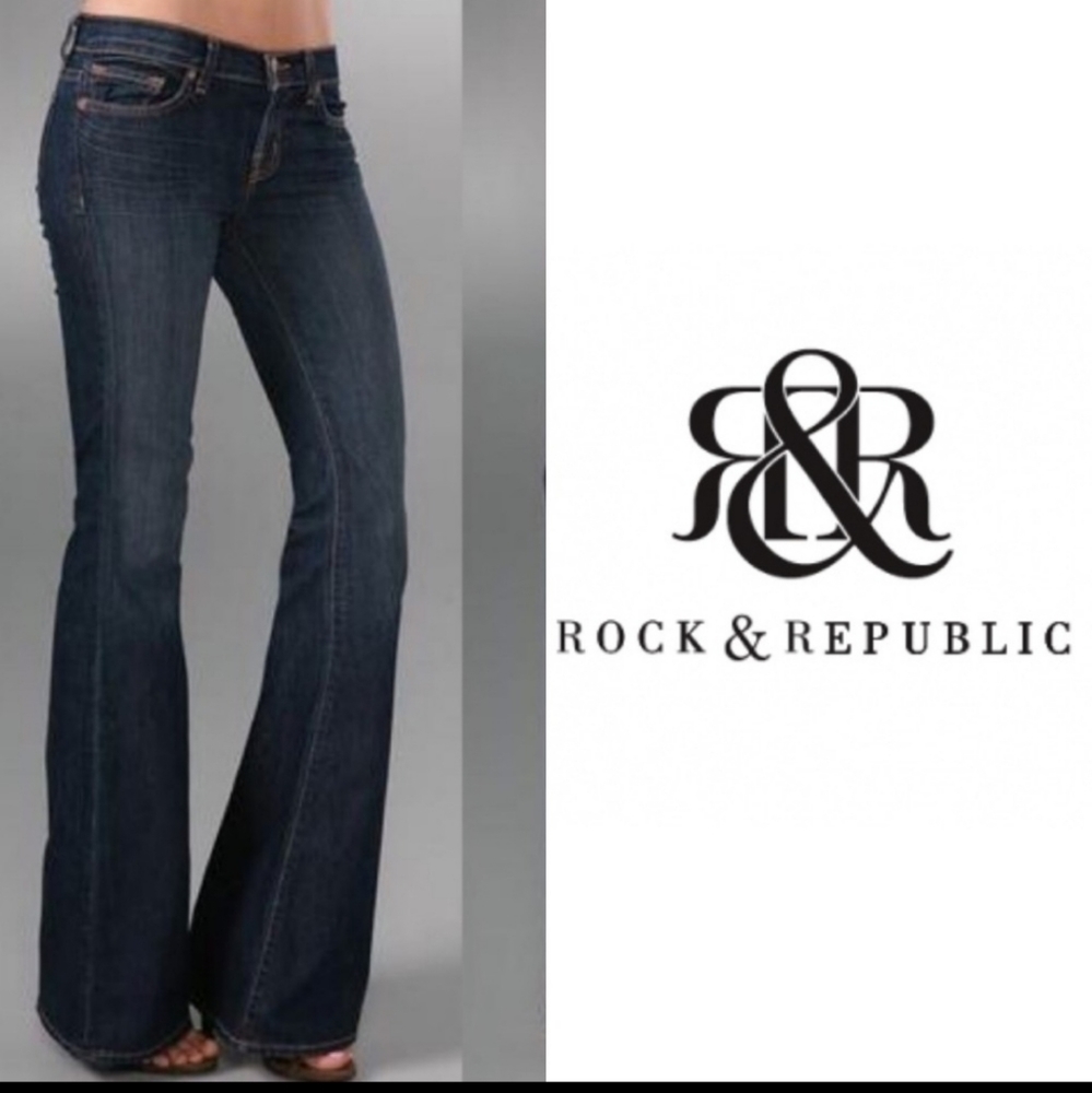 Rock & Republic Dark Wash Boot Cut Jeans